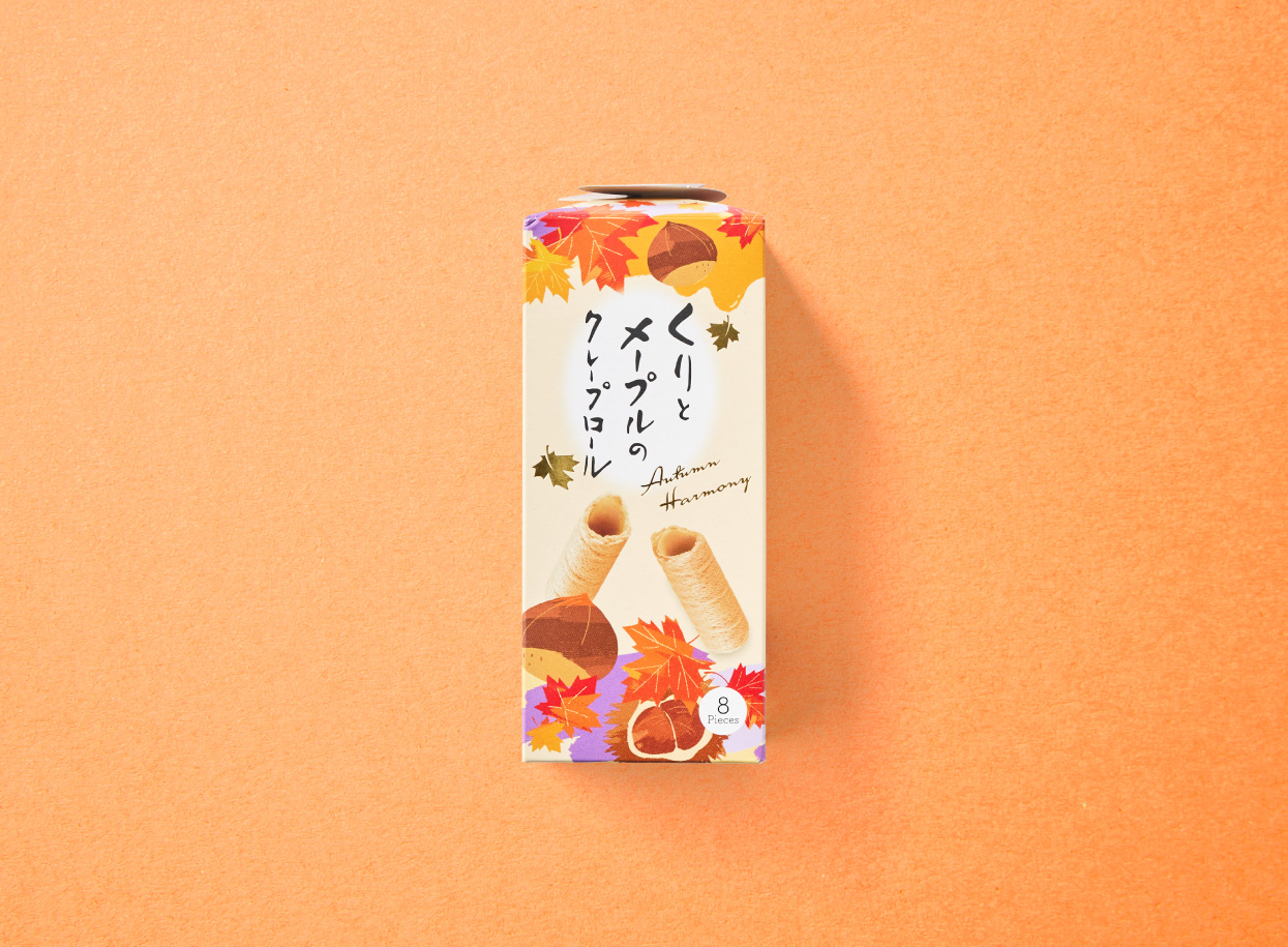 くりとメープルのクレープロール