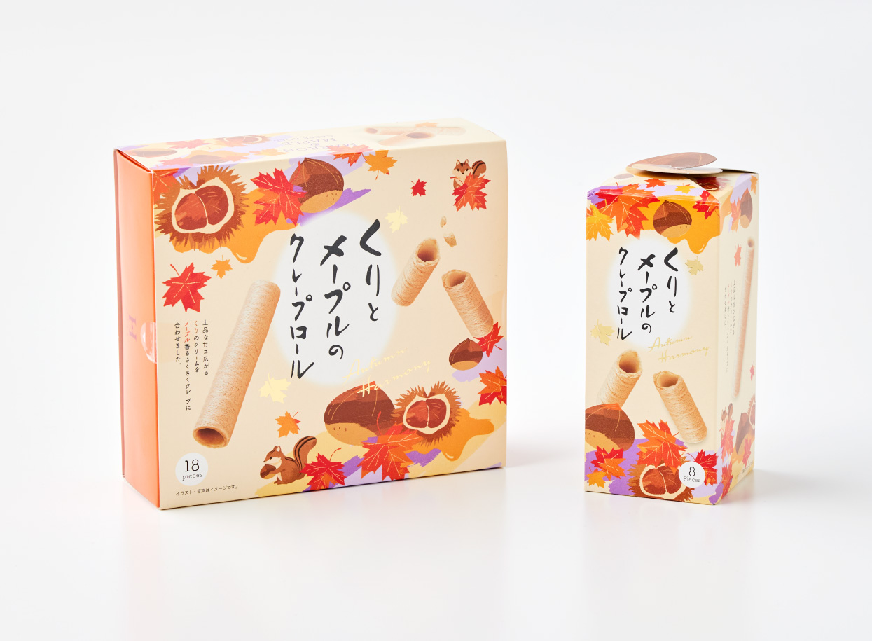 くりとメープルのクレープロール